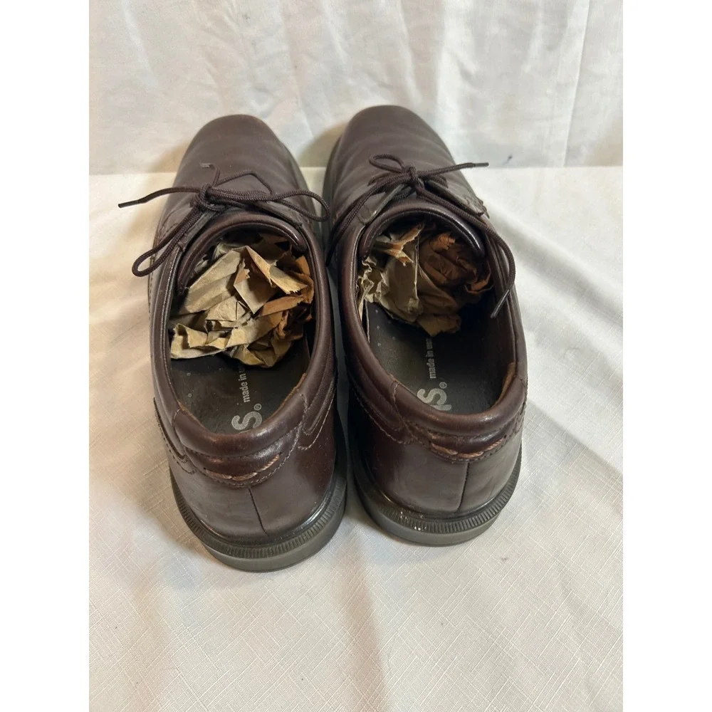 SAS Oxford Shoes 12 N Brown Leather Lace Up Tripad Comfort Mens